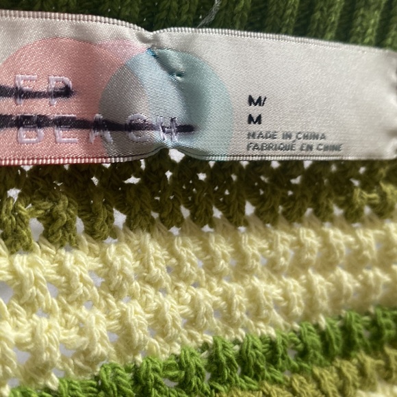 (A7) NEW Free People Beach June Striped Fauxchet Sweater Halter Top, Sz M, NWOT - Picture 6 of 7